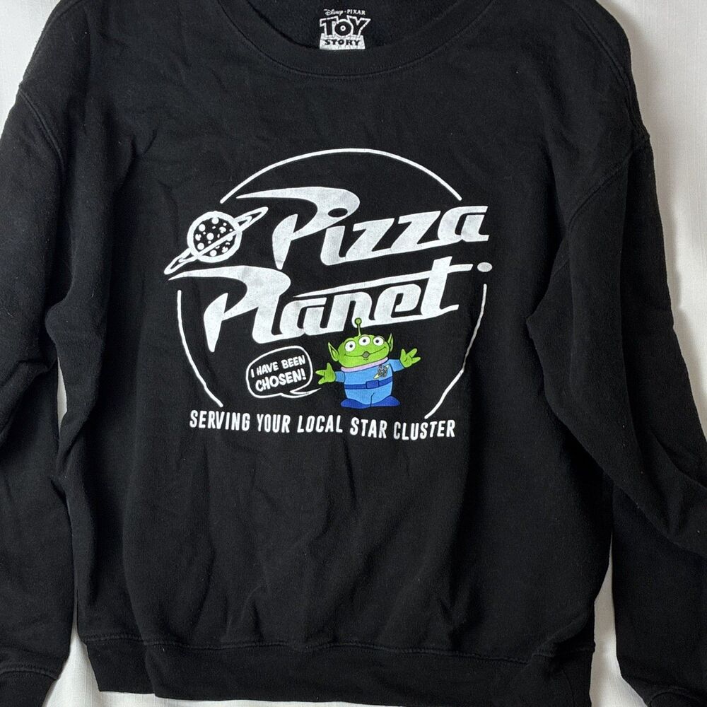 Toy Story, Pizza, Planet, The Claw Aliens, Large Sweatshirt Women’s